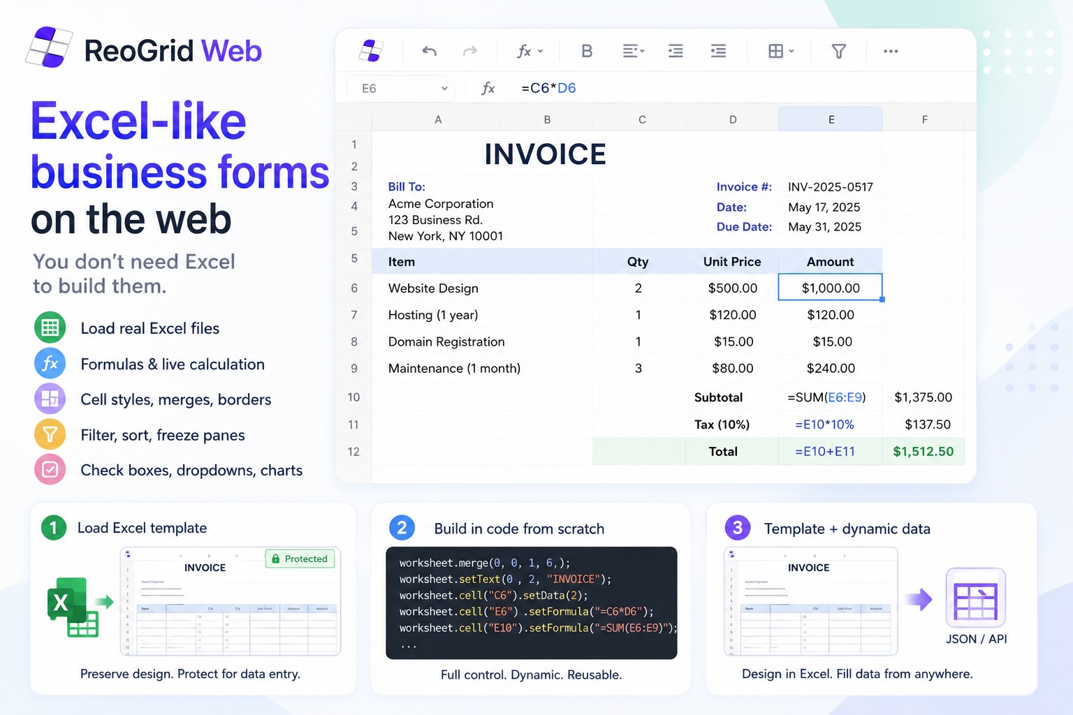 Web で Excel ライクな帳票を作る — ブラウザでも Excel の操作感は再現できる