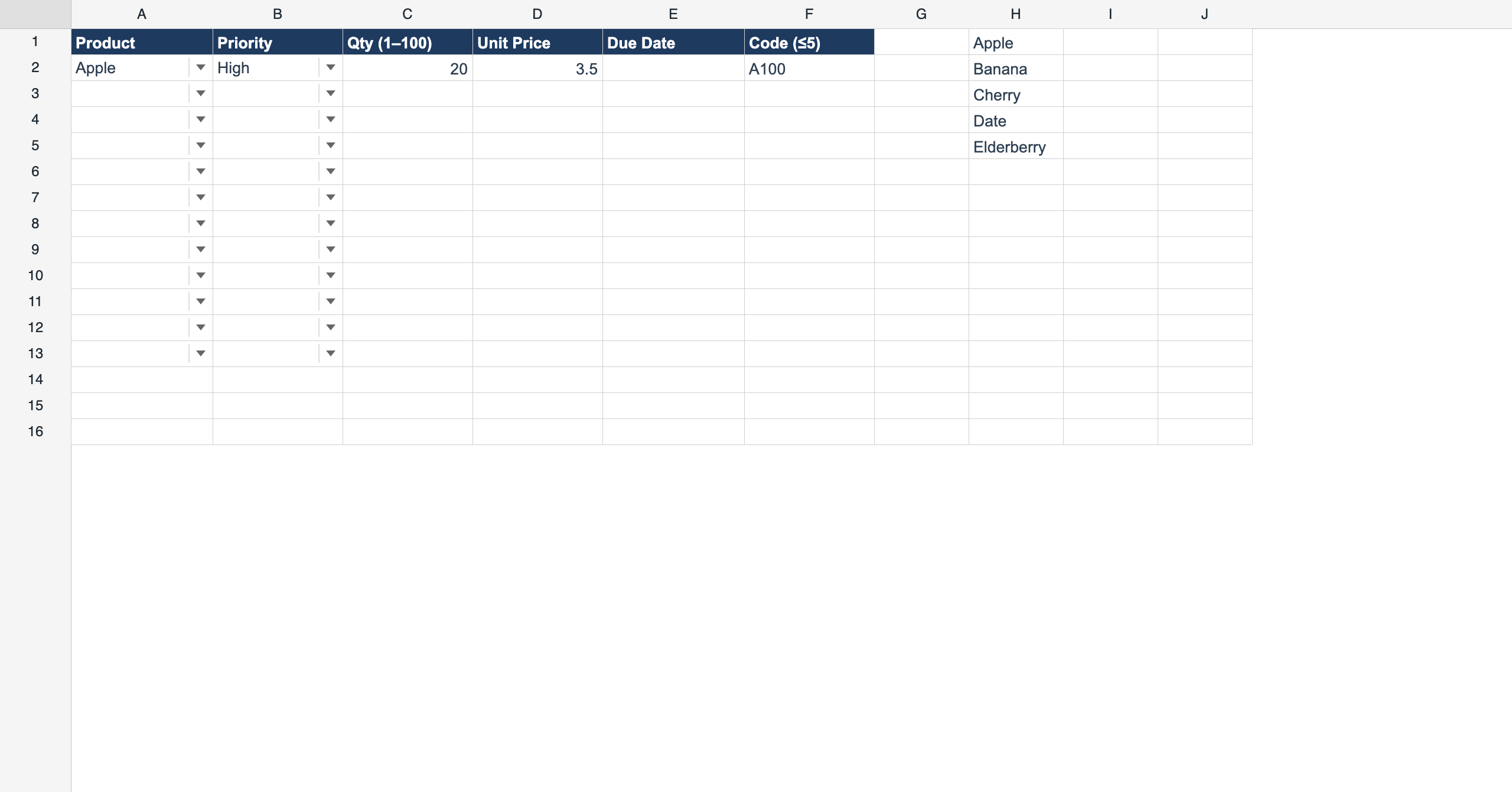 Data Validation
